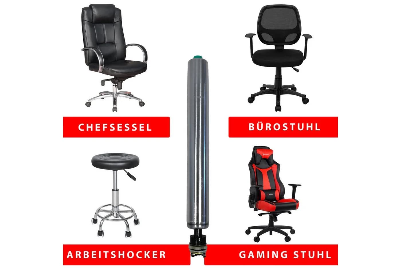 MYNEEED Bürostuhl Gasdruckfeder Kompakt - Bild 4