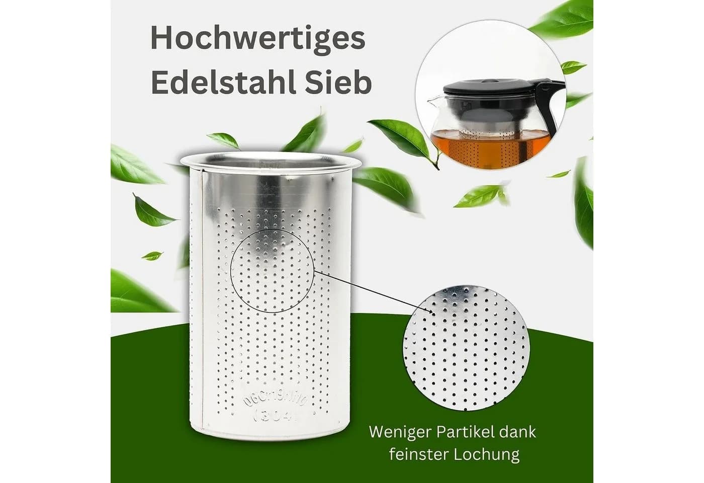 Nordic Schiller Teekanne Glas 0,7 l mit Sieb - Bild 5