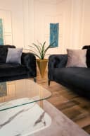Möbeldreams Sofa-Set Arizona 3-teilig Schwarz Samt Chesterfield Modern Bild 4