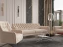 Möbeldreams Sofa Alina Living Kombi-Set Chesterfield Beige mit Schlaffunktion Bild 1