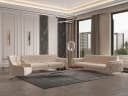 Möbeldreams Sofa Alina Living Kombi-Set Chesterfield Beige mit Schlaffunktion Bild 2