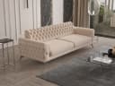 Möbeldreams Sofa Alina Living Kombi-Set Chesterfield Beige mit Schlaffunktion Bild 3