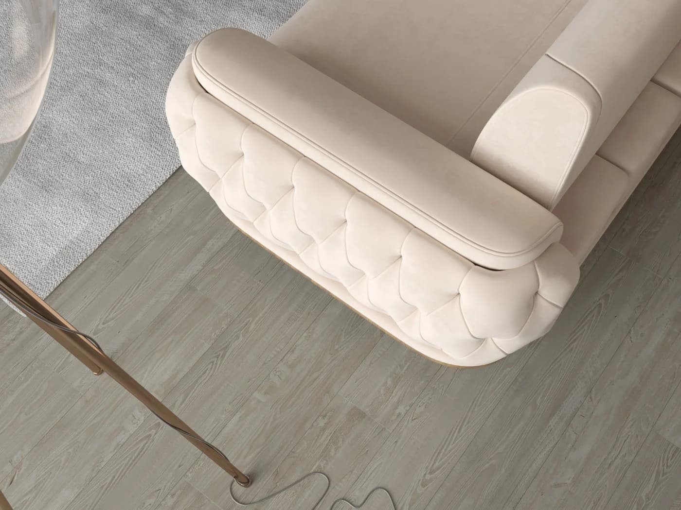 Möbeldreams Sofa-Set Ema 3-3-1 Modern Chesterfield Beige - Bild 3