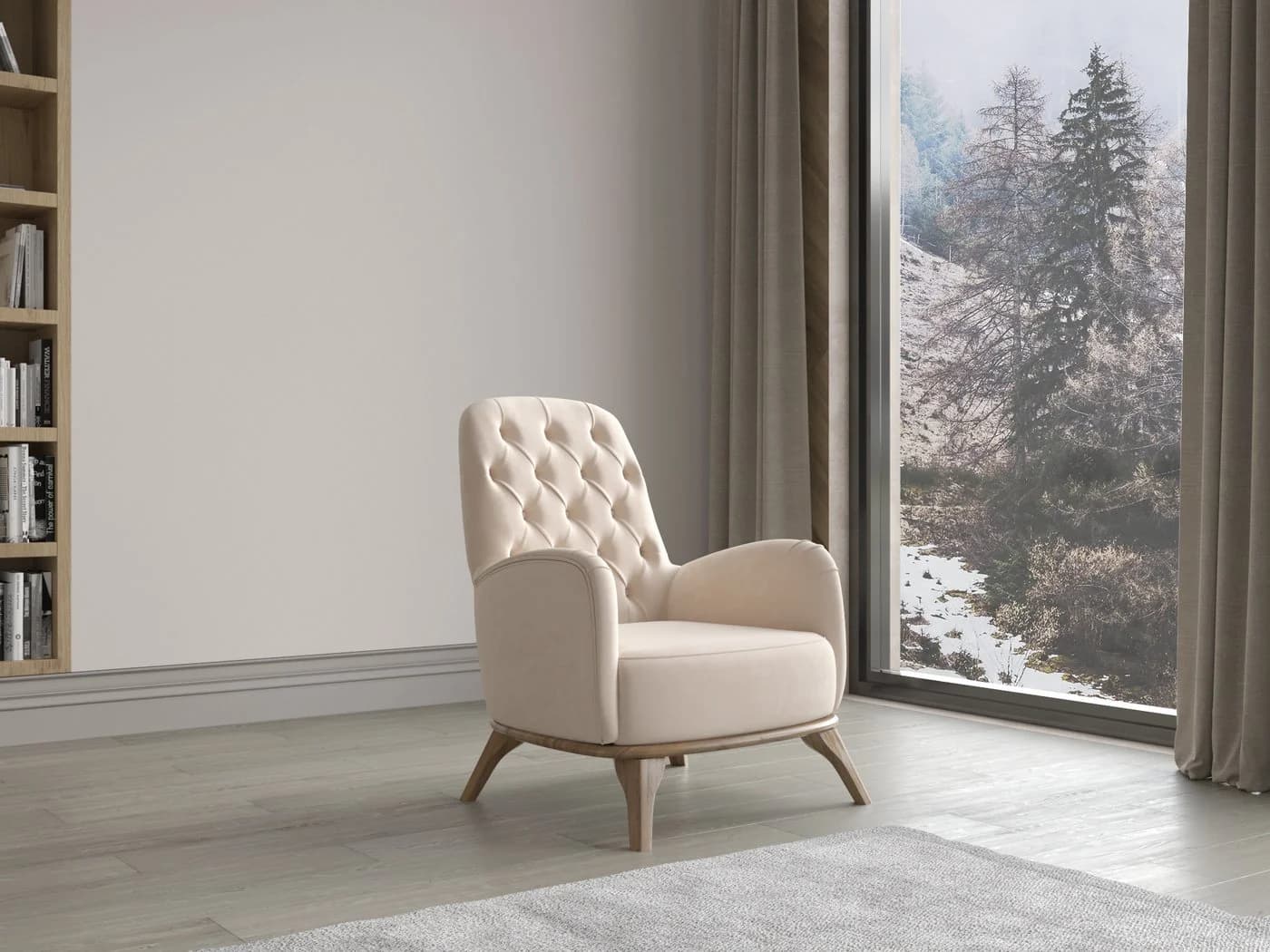 Möbeldreams Sofa-Set Ema 3-3-1 Modern Chesterfield Beige - Bild 4