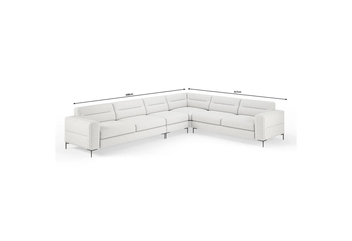 Möbeldreams Ecksofa Velvet L-Form Samt Grau Modern - Bild 4
