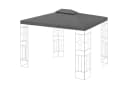 habeig Pavillon-Ersatzdach Wasserdicht PVC 3x4m Anthrazit Bild 2