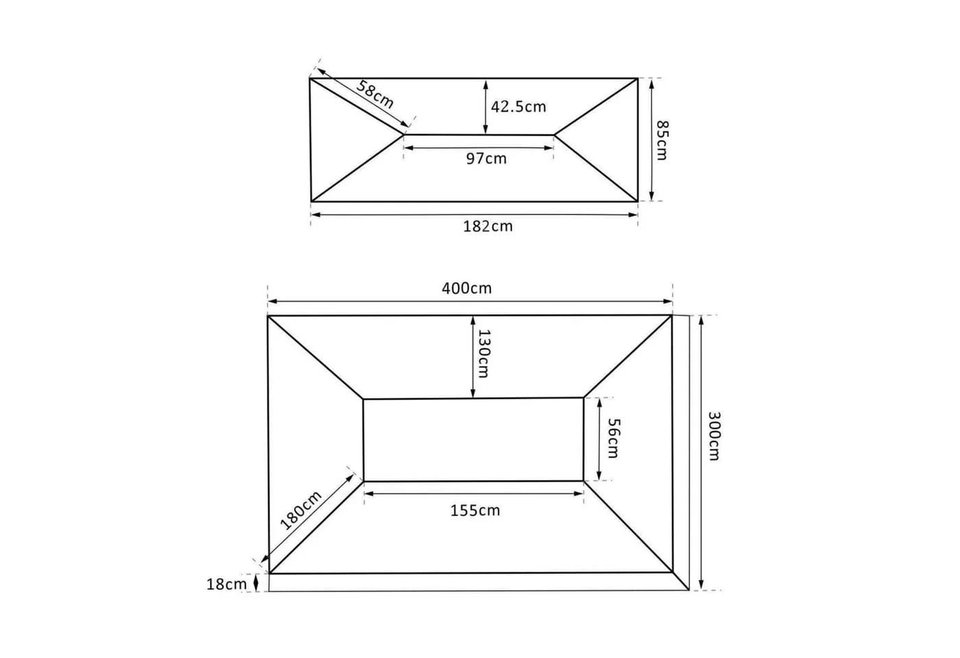 habeig Pavillon-Ersatzdach Wasserdicht PVC 3x4m Anthrazit - Bild 4