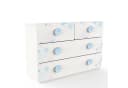 habeig Kinderkommode Schneeflocke 120x78x41cm weiss Sideboard Bild 2