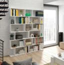 habeig Raumteilerregal Stufenregal Bücherregal Weiß Bild 5