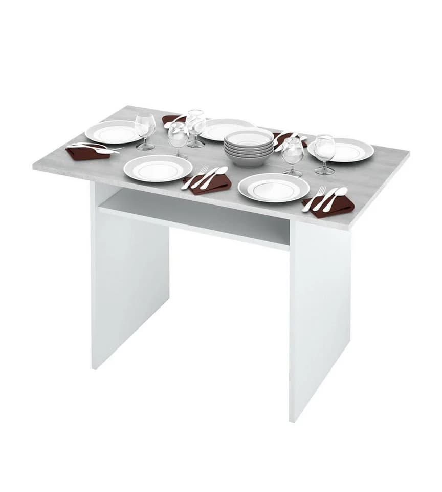 habeig Klappbarer Küchentisch Weiß 120x70cm - Bild 3