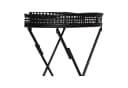 habeig Beistelltisch oval Bambus-Tablett Klappbares Metallgestell Schwarz Bild 1