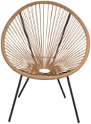 habeig Gartenstuhl Sessel Beige Schwarz Spindeldesign Metallgestell Bild 1