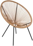 habeig Gartenstuhl Sessel Beige Schwarz Spindeldesign Metallgestell Bild 2