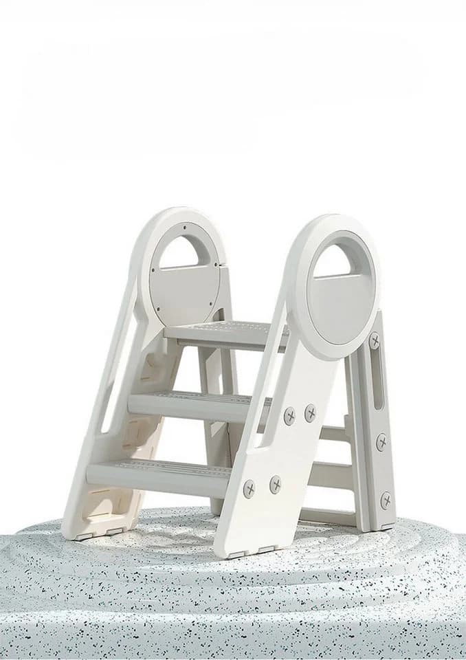 habeig Tritthocker Klappbarer Kindertritt 2-3 Stufen 65 cm Höhe bis 75 kg Kinderleiter - Bild 2