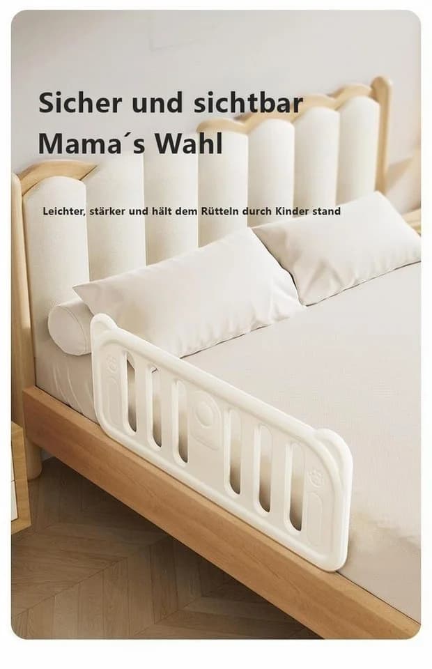 habeig Babybett Bettgitter 120x47cm Rausfallschutz extrem stabil - Bild 3