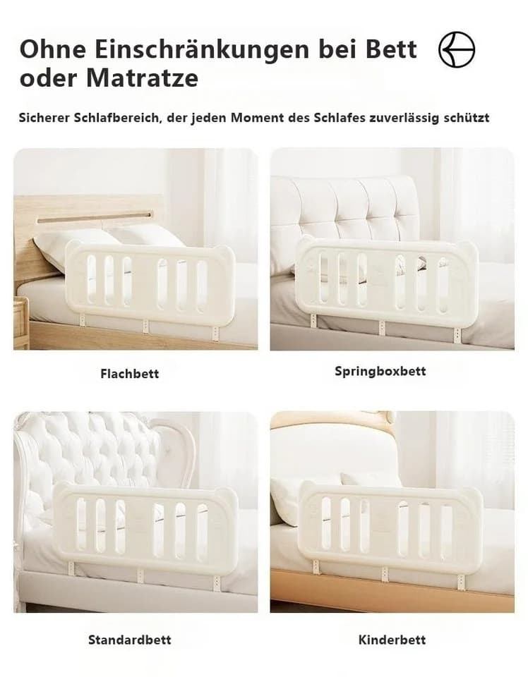 habeig Babybett Bettgitter 120x47cm Rausfallschutz extrem stabil - Bild 4