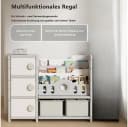 habeig Kinderregal multifunktional mit Türen und Körben weiß Bild 3
