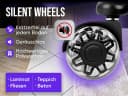 ELITESEATS Gaming-Stuhl Ergonomisch Schwarz mit 4D-Armlehnen und Fußstütze Bild 4
