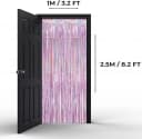 Montegoni Dekorationsfolie Vorhang 2er Set Rosa Glitzer Party Deko Bild 4