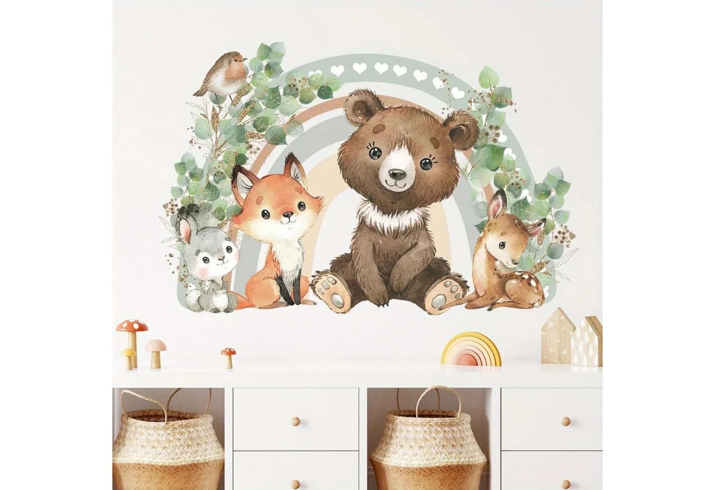 Montegoni Wandsticker Kinder Tier Waldtiere Safari