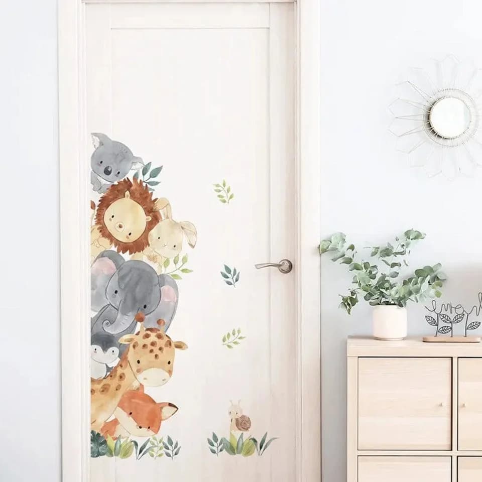 Montegoni Wandsticker Kinderzimmer Waldtiere Elefant Giraffe Kaninchen