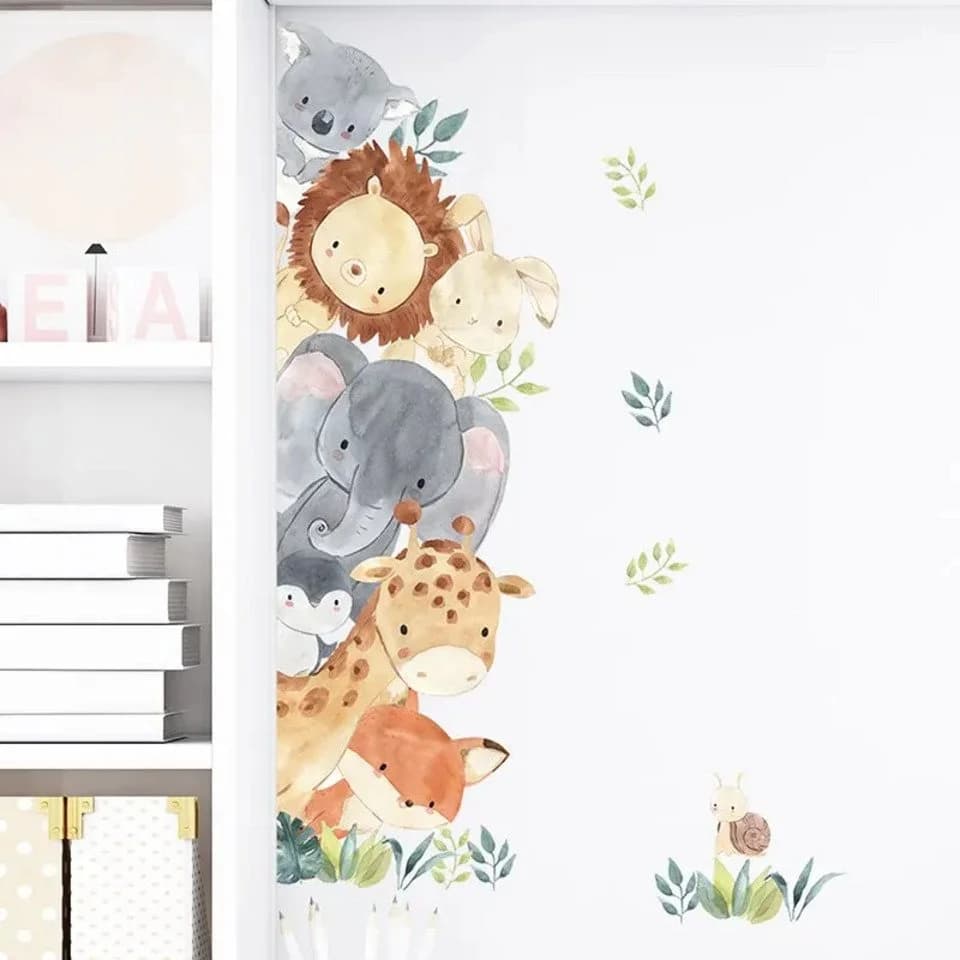 Montegoni Wandsticker Kinderzimmer Waldtiere Elefant Giraffe Kaninchen - Bild 2