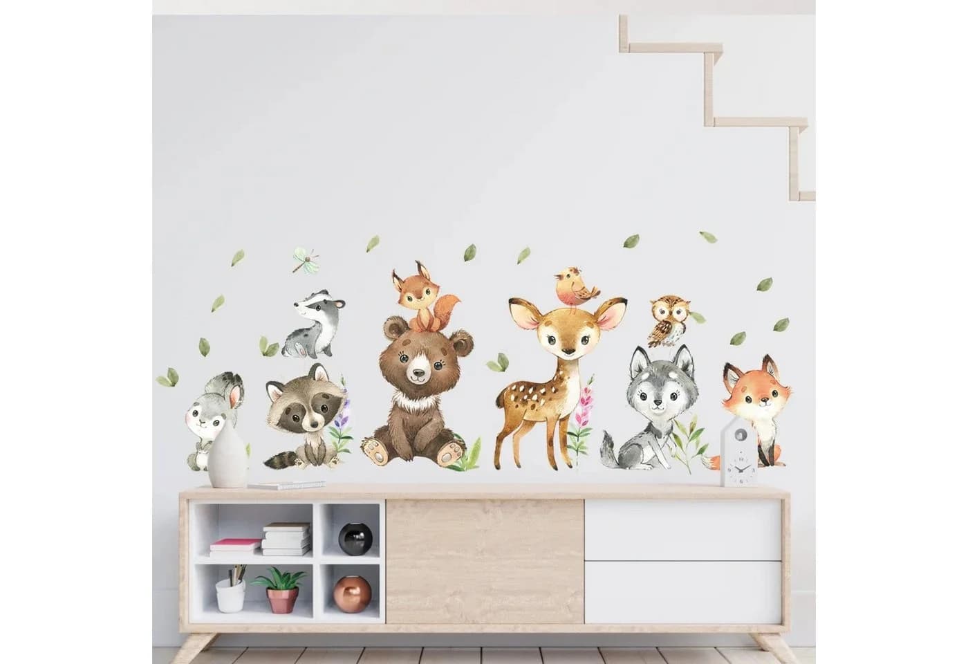 Montegoni Wandsticker Kinder Tier Wandaufkleber Braun Waldtiere - Bild 2