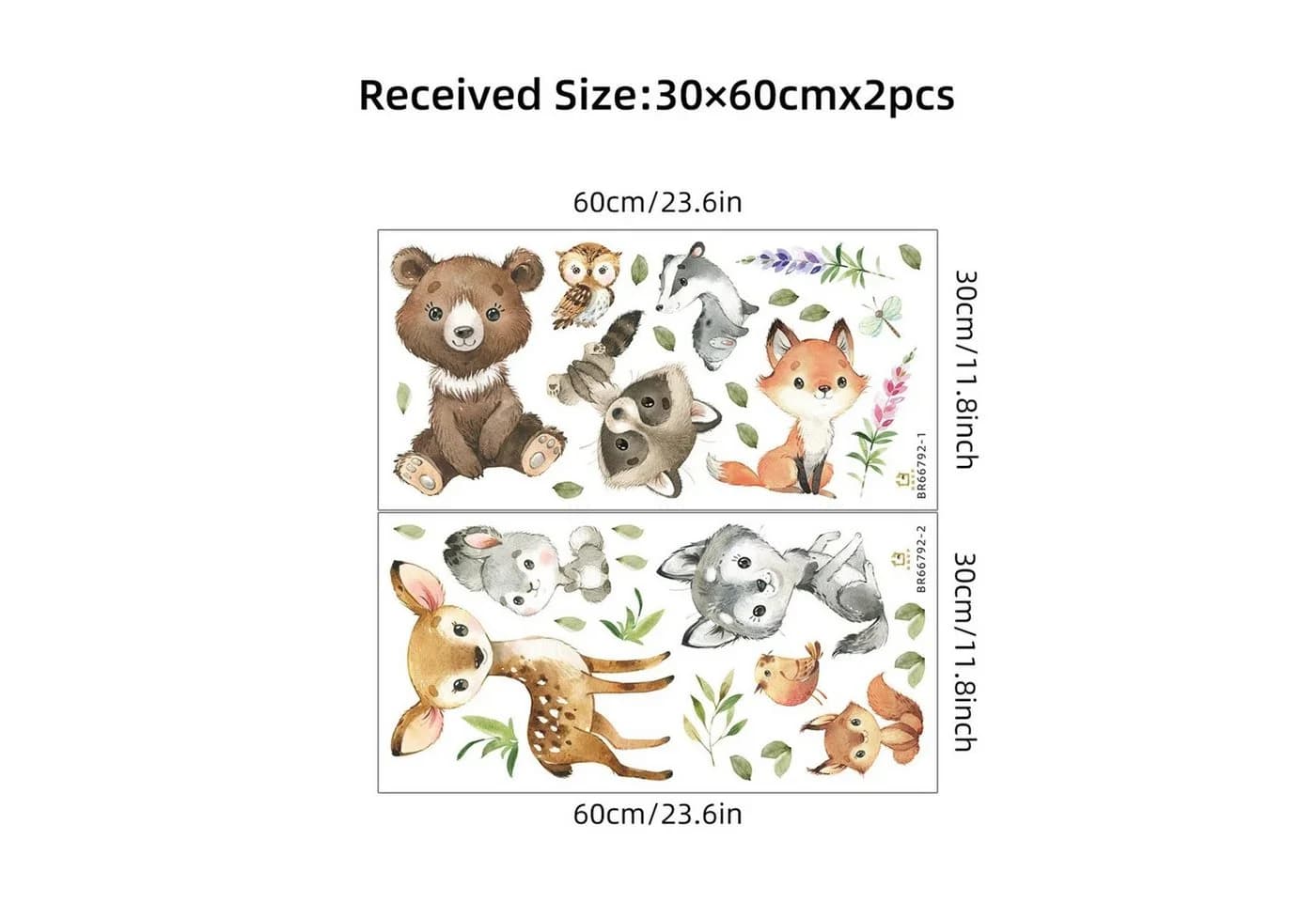 Montegoni Wandsticker Kinder Tier Wandaufkleber Braun Waldtiere - Bild 5