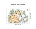 Montegoni Wandtattoo Kinder Tier Wandsticker Bunt Löwe Giraffe Elefant Bild 3