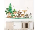Montegoni Wandsticker Kinder Tier Wandaufkleber Dekoration 3176A Braunbär Hirsch Hase Wandtattoo Bild 2