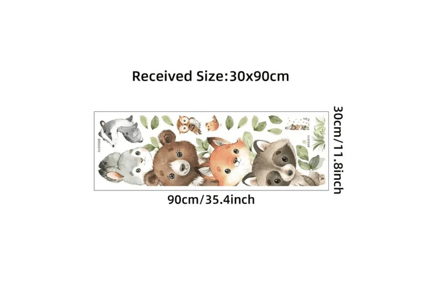 Montegoni Wandsticker Kinder Tier Wandaufkleber Dekoration Waldtiere PVC - Bild 3