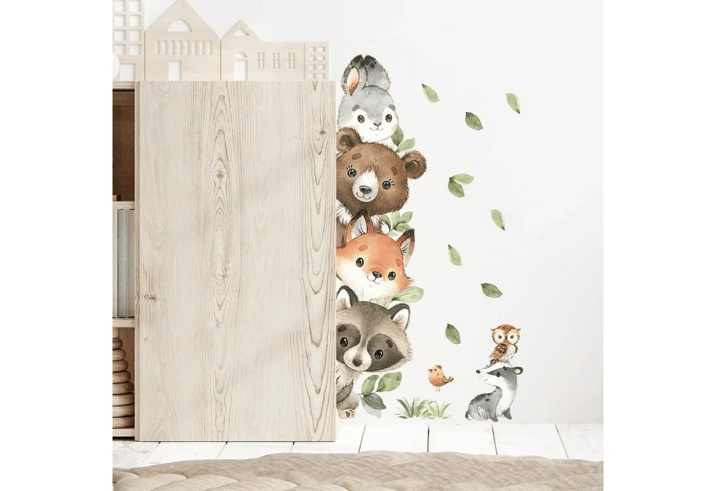 Montegoni Wandsticker Kinder Tier Wandaufkleber Dekoration Waldtiere PVC - Bild 4