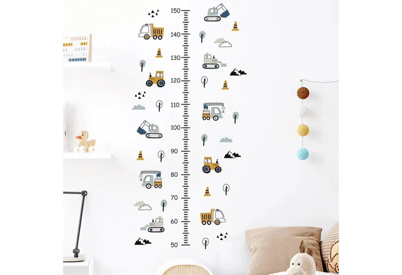Montegoni Wandsticker Kinderzimmer LKW Baum Wolken Höhenmessung - Bild 5