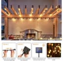 Montegoni Solar LED Lichterkette 5m 20LED warmweiß Garten Deko IP65 8 Modi Bild 3