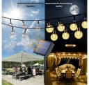 Montegoni Solar LED Lichterkette 5m 20LED warmweiß Garten Deko IP65 8 Modi Bild 4
