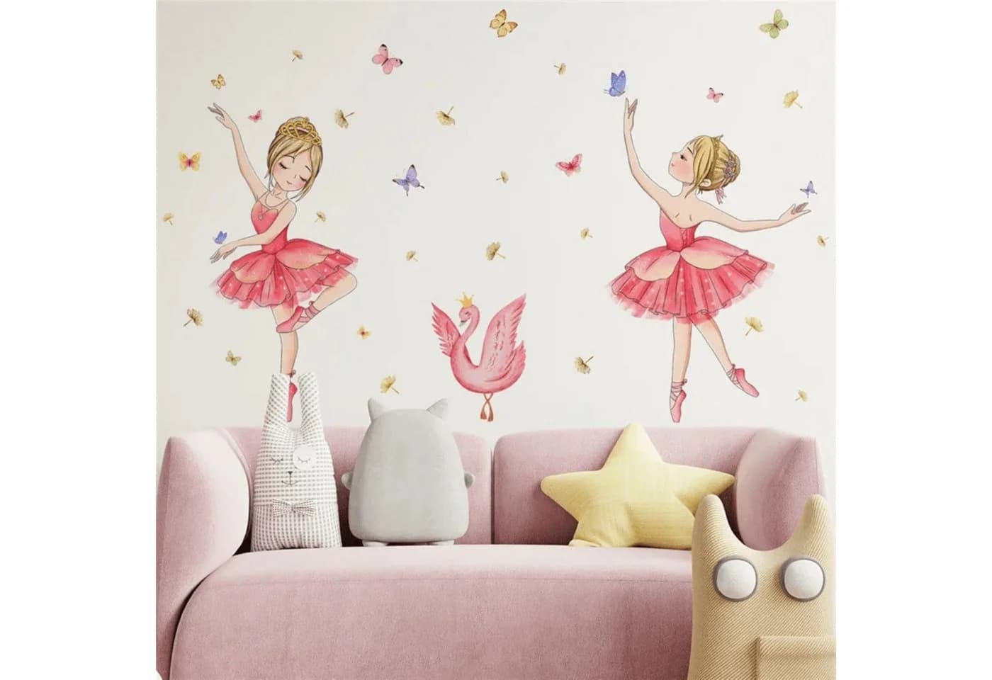 Montegoni Wandtattoo Kinder Prinzessin Schwan Blumen - Bild 4