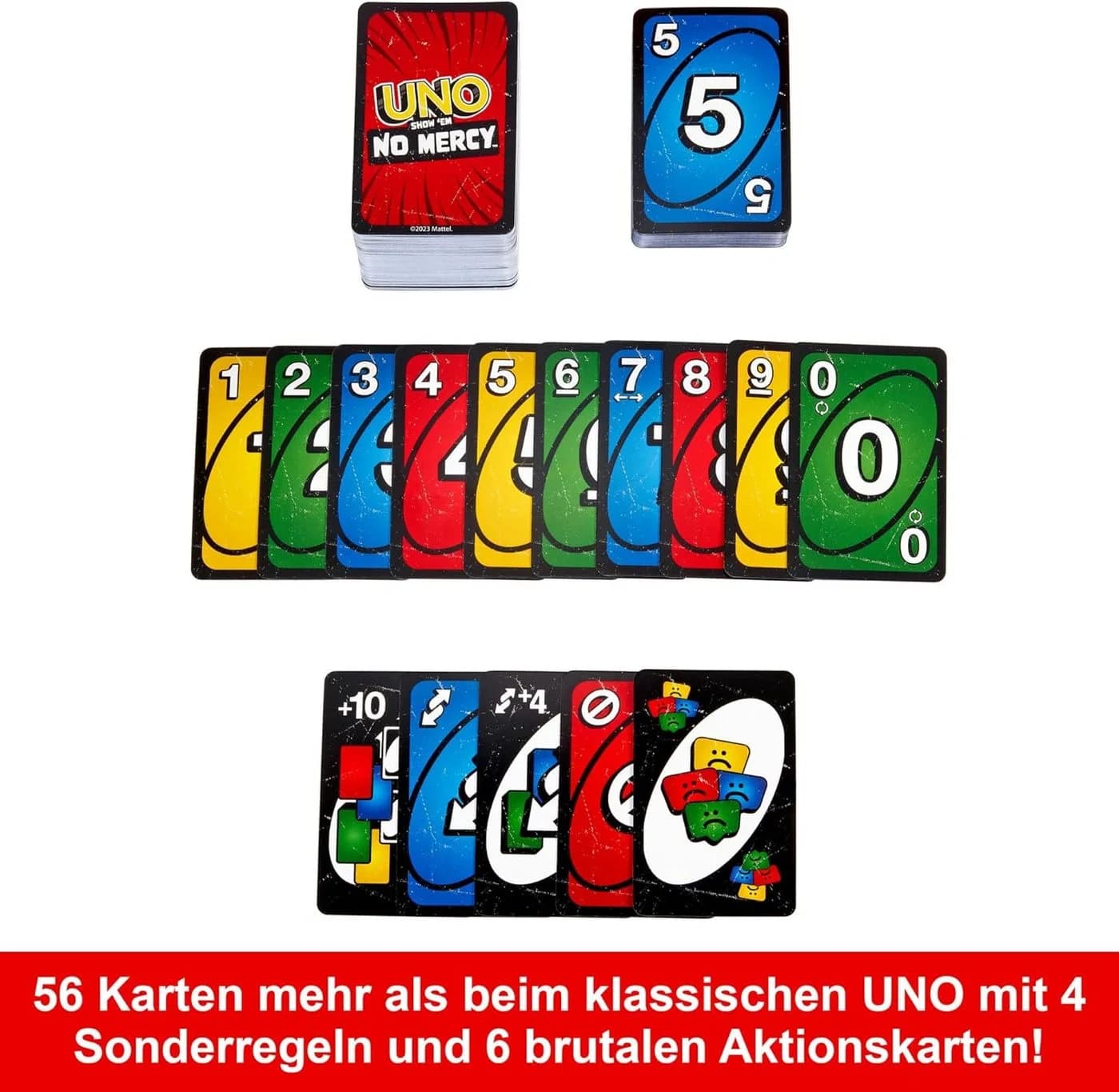 Montegoni UNO No Mercy Kartenspiel Bunt für 2-10 Spieler - Bild 4