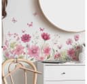 Montegoni Wandsticker Schmetterling Blumen Rosa Selbstklebend Bild 2