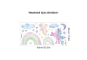 Montegoni Wandtattoo Cartoon Einhorn Regenbogen Wandaufkleber Bild 5