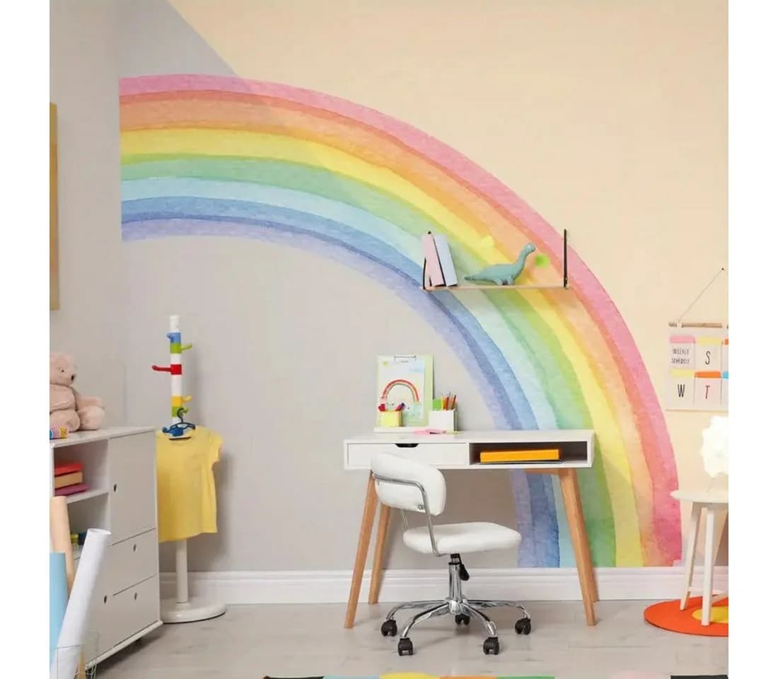 Montegoni Wandtattoo XXL Regenbogen Sterne Kinderzimmer Bunt PVC - Bild 2