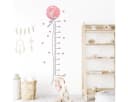 Montegoni Wandtattoo Kinderzimmer Rosa Kaninchen-Ballon Höhenmesslineal 2 Stück Bild 2