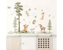 Montegoni Wandtattoo Wandaufkleber Kaninchen Fuchs Hirsch Baum Kinderzimmer Bild 1