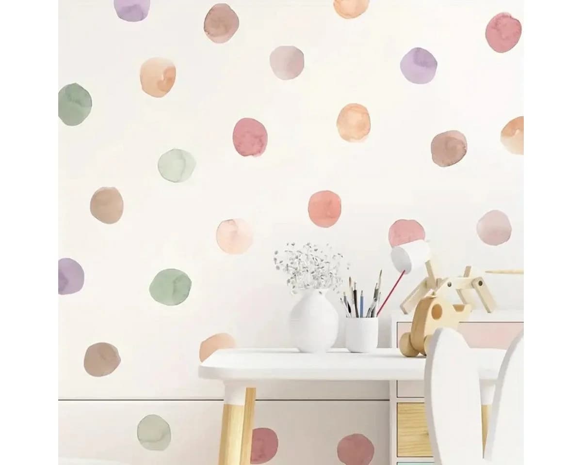Montegoni Wandtattoo Pastell Polka Dot 36 Aquarell Punkte PVC - Bild 3