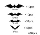 Montegoni 3D Fledermaus Deko Wandaufkleber 60 Stück PVC Schwarz Bild 1