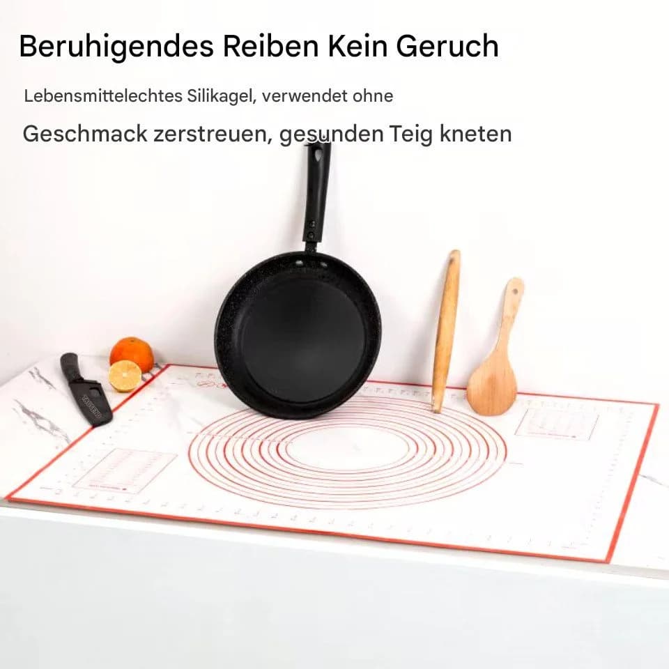 Montegoni Silikon-Knetmatte 40x50 cm Weiß/Rot Antihaft