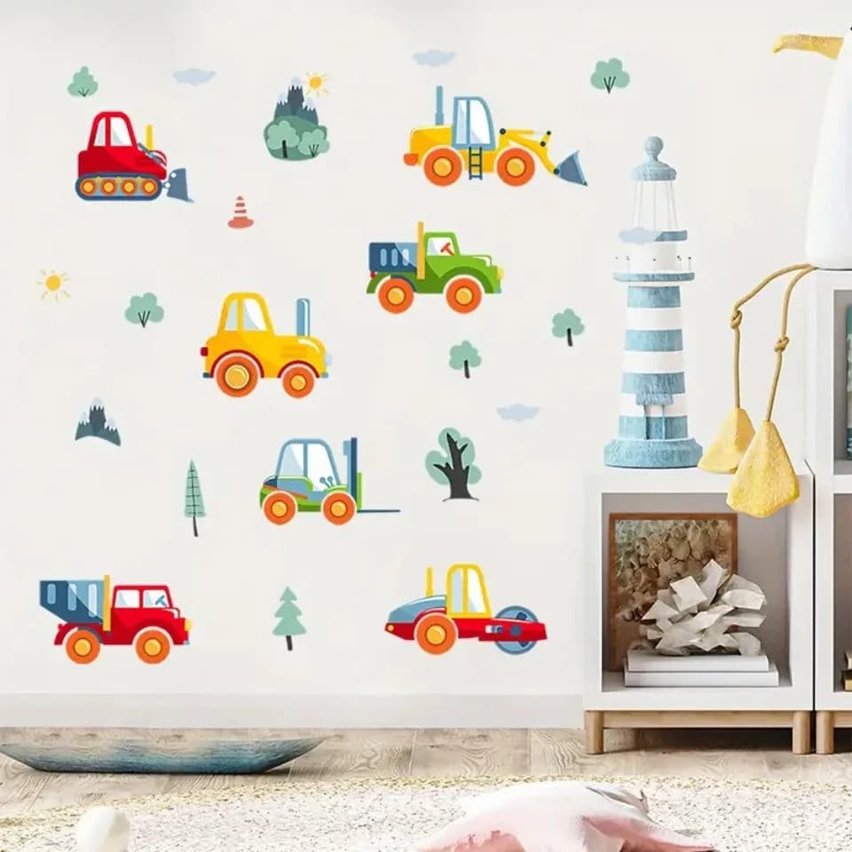 Montegoni Wandsticker Baufahrzeuge PVC Selbstklebend - Bild 5