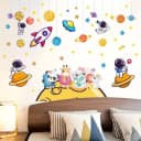 Montegoni Wandsticker Niedliche Aquarell Astronauten Tier Wandaufkleber Bild 4