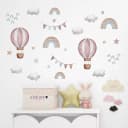 Montegoni Wandsticker Aquarell Rosa Ballon & Regenbogen Bild 2