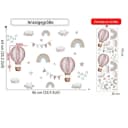 Montegoni Wandsticker Aquarell Rosa Ballon & Regenbogen Bild 3