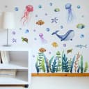 Montegoni Wandsticker Unterwasser Tiere 2 teilig Wal & Qualle 30x60 cm Selbstklebend Ablösbar Bild 4